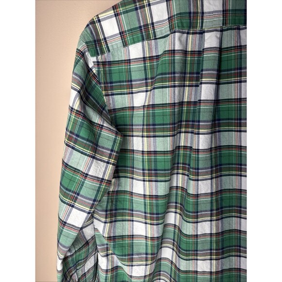 Ralph Lauren Green Plaid Shirt Long Sleeve Button Down Custom Fit Men’s Holiday - Picture 9 of 13